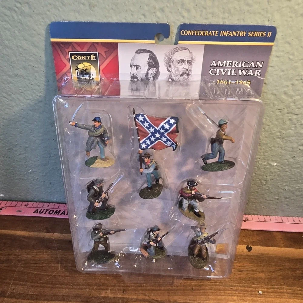 CONTE COLLECTIBLES Painted Plastic Confederate Infantry Series II Civil War